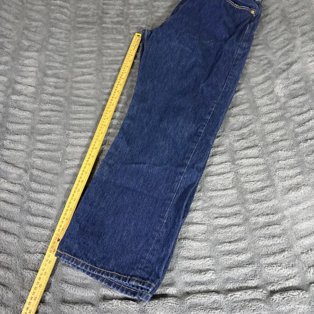 Levis 501 Mens Dark Wash Straight Leg Button Fly Denim Jeans 40x32 Fits 40x30